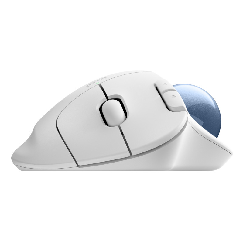 Logitech 910-007030 ERGO M575S, mano derecha, Trackball, Bluetooth, 2000 DPI, 11,25 ms, Azul, Blanco