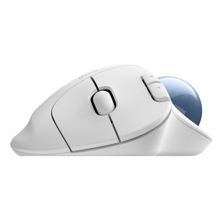 Logitech 910-007030 ERGO M575S, mano derecha, Trackball, Bluetooth, 2000 DPI, 11,25 ms, Azul, Blanco