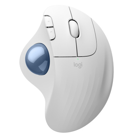 Logitech 910-007030 ERGO M575S, mano derecha, Trackball, Bluetooth, 2000 DPI, 11,25 ms, Azul, Blanco
