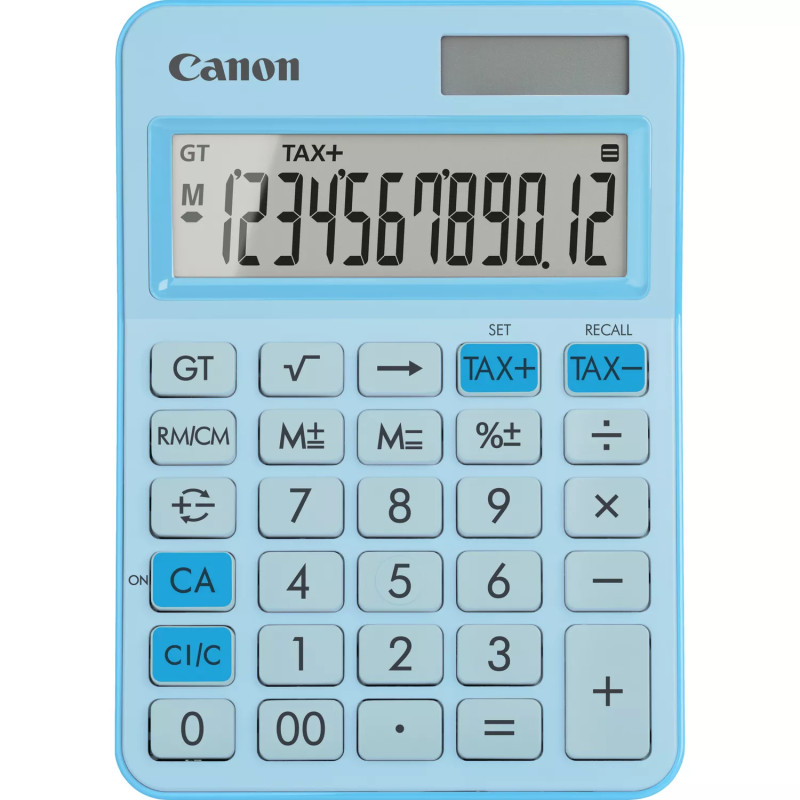 Canon 6819C003 LS-125KB, Escritorio, Calculadora básica, 12 dígitos, Batería/Solar, Azul