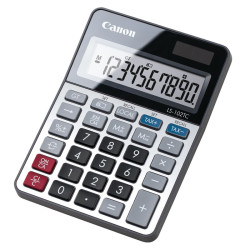 Canon 2471C001 LS-102 TC, Escritorio, Calculadora básica, 10 dígitos, Batería/Solar, Negro, Metálico