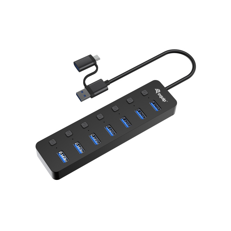Equip 128965 128965, USB 3.2 Gen 1 (3.1 Gen 1) Type-A, USB 3.2 Gen 1 (3.1 Gen 1) Type-A, 5000 Mbit/s, Negro, Acrilonitrilo