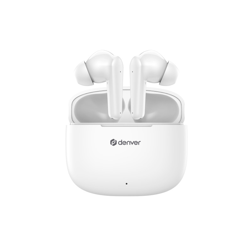 Denver 111191120510 TWE-48W, True Wireless Stereo (TWS), 20 - 20000 Hz, Llamadas/Música, Auriculares, Blanco