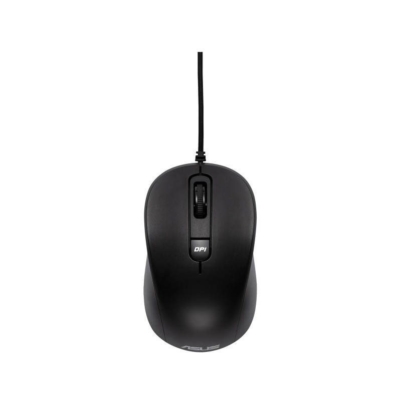 ASUS 90XB05RN-BMU000 MU101C, Ambidextro, Óptico, USB tipo A, 3200 DPI, Negro
