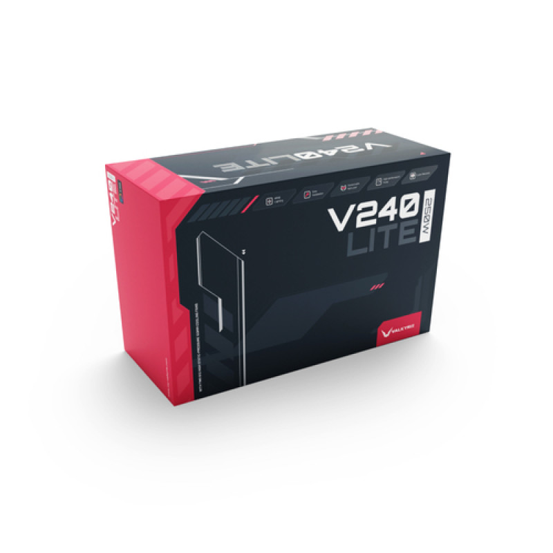 Valkyrie VK-AIOVL240B V240 Lite, Sistema de refrigeración líquida todo en uno, 24 cm, Negro