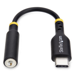 StarTech.com USBCAUDIO2 Adaptador de Audio USB-C a 3,5mm TRRS Minijack - Adaptador de Audio USB Tipo C para Auriculares con 2