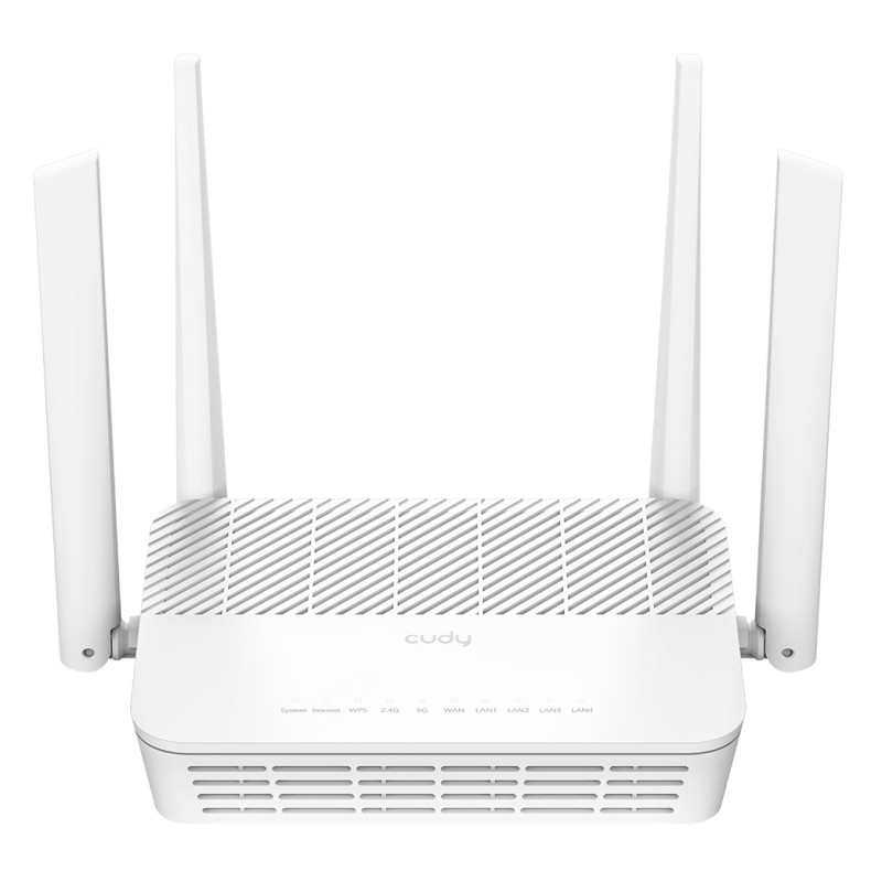 Cudy WR3000S AX3000, Wi-Fi 6 (802.11ax), Doble banda (2,4 GHz / 5 GHz), Ethernet, Blanco, Enrutador de escritorio/poste