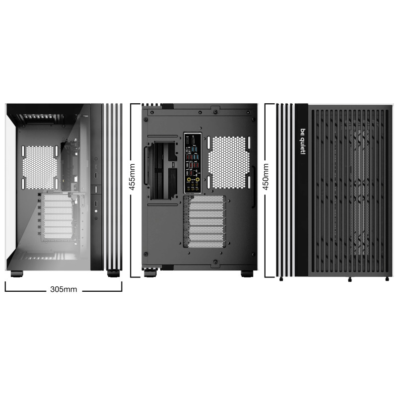 be quiet! BGW65 LIGHT BASE 600 DX Black, Midi Tower, PC, Negro, ATX, micro ATX, Mini-ATX, Acrilonitrilo butadieno estireno
