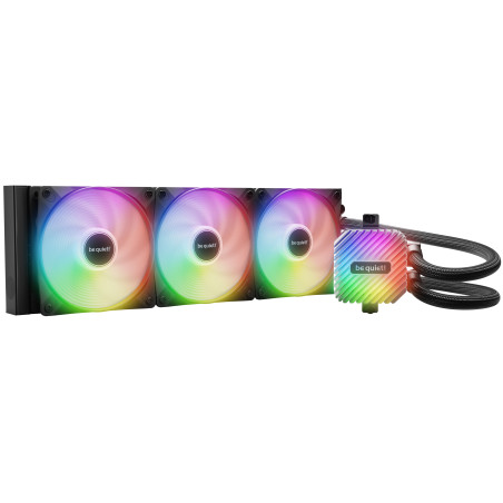 be quiet! BW022 LIGHT LOOP 360mm Black, Sistema de refrigeración líquida todo en uno, 12 cm, 105,1 m³/h, Negro
