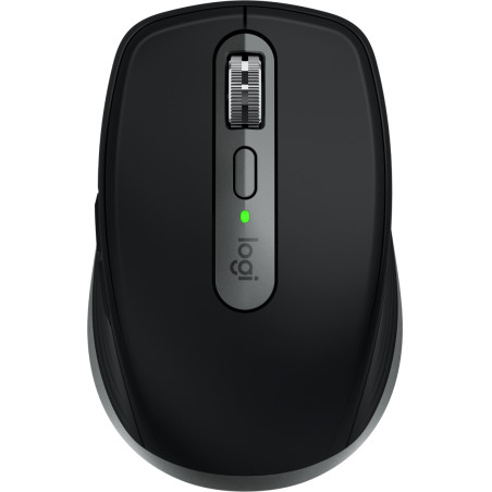 Logitech 910-006947 MX Anywhere 3S for Mac, mano derecha, Laser, RF Wireless + Bluetooth, 8000 DPI, Negro, Grafito