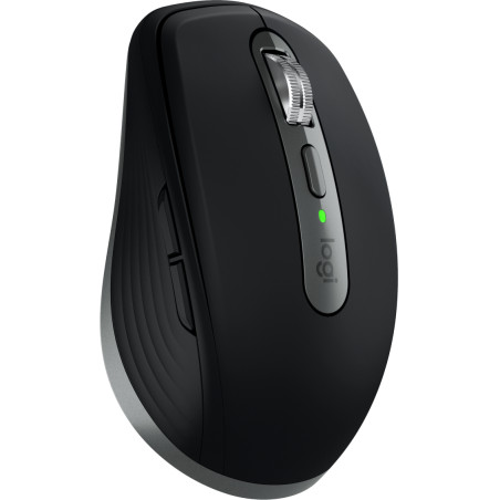 Logitech 910-006947 MX Anywhere 3S for Mac, mano derecha, Laser, RF Wireless + Bluetooth, 8000 DPI, Negro, Grafito