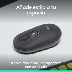 Logitech 910-007412 POP Mouse, ratón inalámbrico Bluetooth compacto y portátil con botones programables y clics discretos, 2