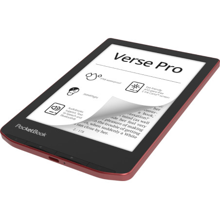 PocketBook PB634-3-WW Verse Pro, 15,2 cm (6"), E Ink Carta, 1072 x 1448 Pixeles, ACSM, AZW, AZW3, CBR, CBZ, CHM, DOC, DOCX,