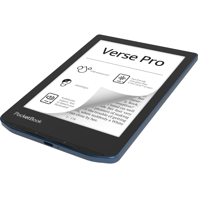 PocketBook PB634-A-WW Verse Pro, 15,2 cm (6"), E Ink Carta, 1072 x 1448 Pixeles, ACSM, AZW, AZW3, CBR, CBZ, CHM, DOC, DOCX,