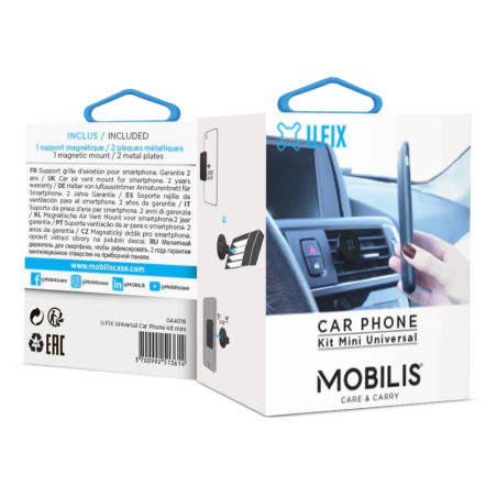 Mobilis 044021 U.FIX, Teléfono móvil/smartphone, Soporte pasivo, Coche, Negro