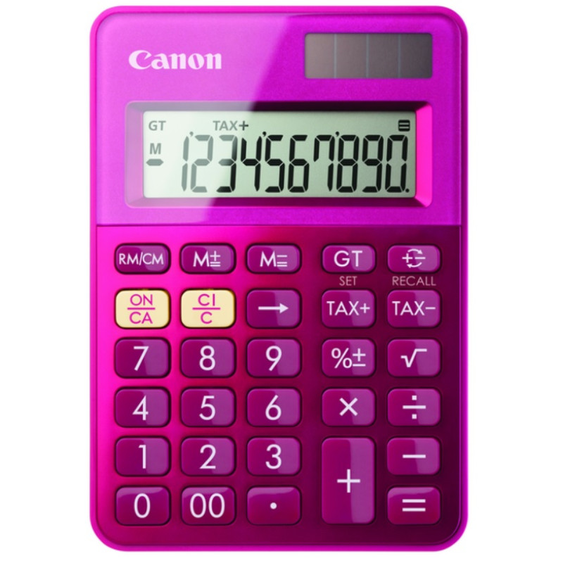 Canon 0289C003 LS-100K, Escritorio, Calculadora básica, 10 dígitos, 1 líneas, Batería/Solar, Rosa