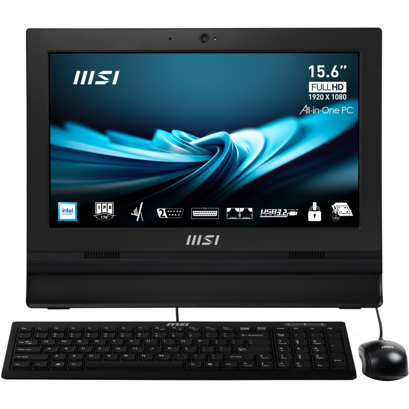 MSI PRO AP162T ADL-007XES Pro AP162T ADL-007XES, 39,6 cm (15.6"), Full HD, Intel® N, 4 GB, 256 GB, Negro