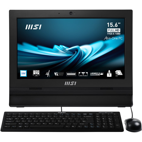 MSI PRO AP162T ADL-007XES Pro AP162T ADL-007XES, 39,6 cm (15.6"), Full HD, Intel® N, 4 GB, 256 GB, Negro