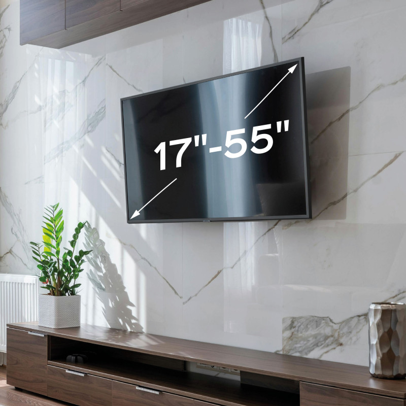 UNYKAch UK720206 Soporte De Pared Universal Inclinable Y Giratorio UK1113 17″-55″ TV / Monitores, 100 x 100 mm, 400 x 400