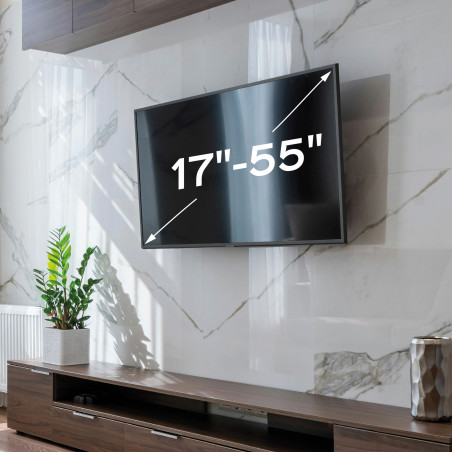 UNYKAch UK720206 Soporte De Pared Universal Inclinable Y Giratorio UK1113 17″-55″ TV / Monitores, 100 x 100 mm, 400 x 400