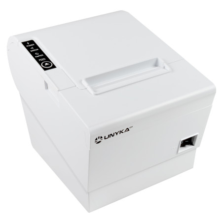 UNYKAch UK56009W Impresora Térmica POS5 White, Térmico, Impresora de recibos, 230 mm/s, Código de barras, Texto, Katakana,
