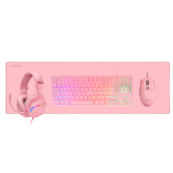 Mars Gaming MCPRGB3PES MCP-RGB3, Pack Gaming Teclado Fixed RGB + Ratón Gaming RGB Flow 3200 DPI + Auriculares Over-Ear RGB + 2