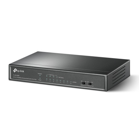 TP-Link TL-SF1008P V5 TL-SF1008P, No administrado, Fast Ethernet (10/100), Bidireccional completo (Full duplex), Energía sobre