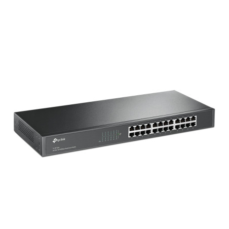 TP-Link TL-SF1024 V9 TL-SF1024, No administrado, Fast Ethernet (10/100), Bidireccional completo (Full duplex), Montaje en rack,