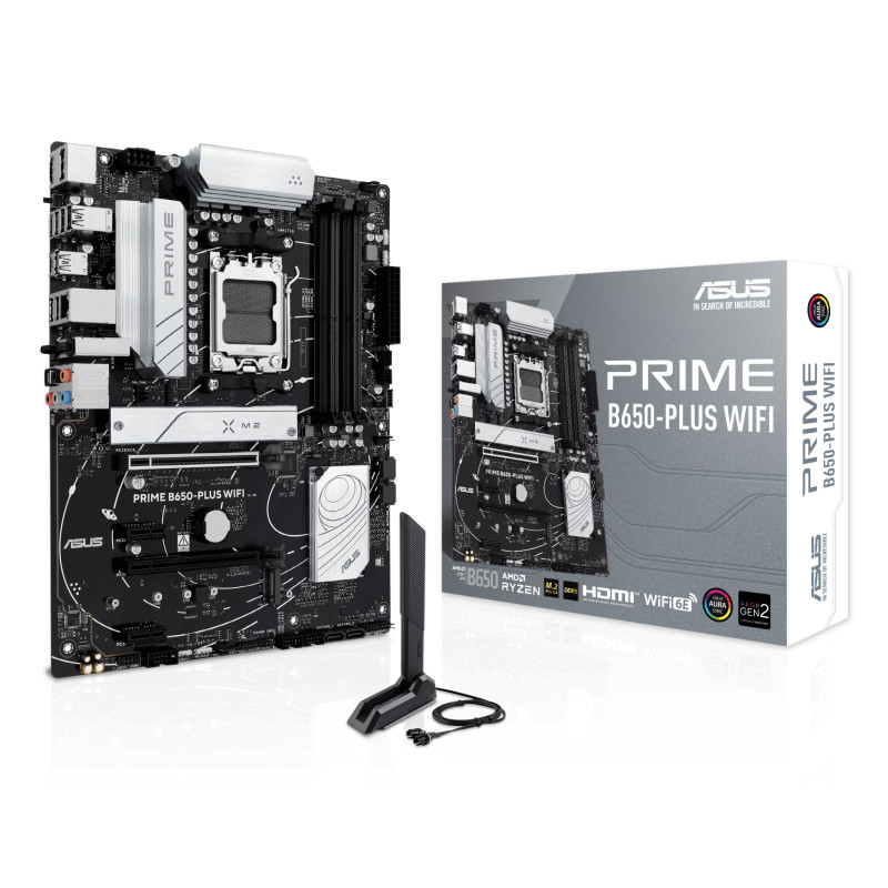 ASUS 90MB1KP0-M0EAY0 PRIME B650-PLUS WIFI, AMD, Zócalo AM5, AMD Ryzen 7000 Series, AMD Ryzen 8000 Series, AMD Ryzen 9000