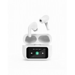 Gembird TWS-LCD-ANC-01-W GMB Audio TWS-LCD-ANC-01-W, Inalámbrico, Llamadas/Música, 20 - 20000 Hz, 66 g, Auriculares, Blanco