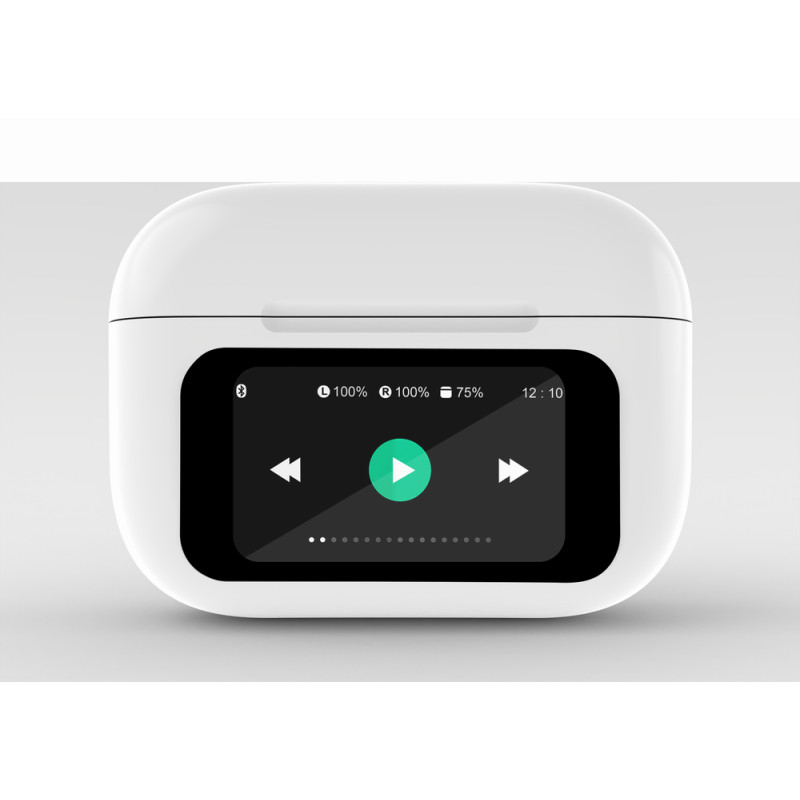 Gembird TWS-LCD-ANC-01-W GMB Audio TWS-LCD-ANC-01-W, Inalámbrico, Llamadas/Música, 20 - 20000 Hz, 66 g, Auriculares, Blanco