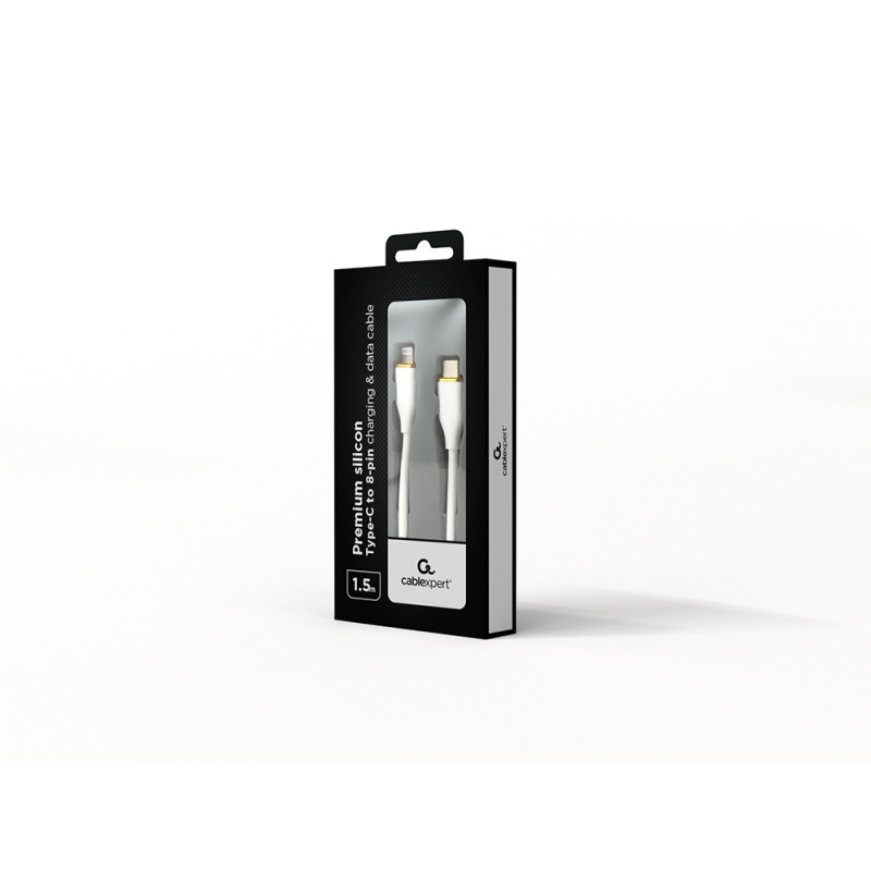 Gembird CC-USB2S-CM8PM-1.5M-W GMB Audio CC-USB2S-CM8PM-1.5M-W, 1,5 m, Lightning, USB C, Macho, Macho, Blanco