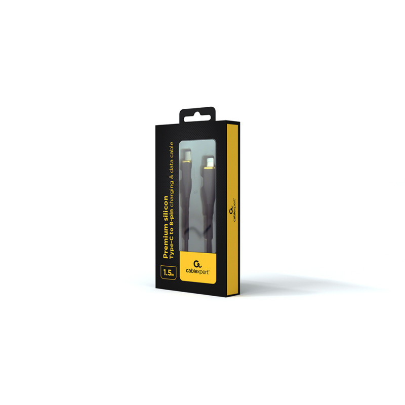 Gembird CC-USB2S-CM8PM-1.5M-BK GMB Audio CC-USB2S-CM8PM-1.5M-BK, 1,5 m, Lightning, USB C, Macho, Macho, Negro