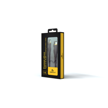 Gembird CC-USB2S-CM8PM-1.5M-BK GMB Audio CC-USB2S-CM8PM-1.5M-BK, 1,5 m, Lightning, USB C, Macho, Macho, Negro