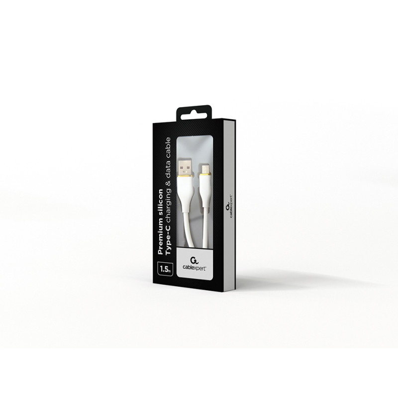 Gembird CC-USB2S-AMCM-1.5M-W GMB Audio CC-USB2S-AMCM-1.5M-W, 1,5 m, USB A, USB C, USB 2.0, 480 Gbit/s, Blanco