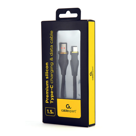 Gembird CC-USB2S-AMCM-1.5M-BK GMB Audio CC-USB2S-AMCM-1.5M-BK, 1,5 m, USB A, USB C, 480 Gbit/s, Negro