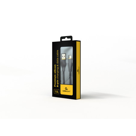 Gembird CC-USB2S-AM8PM-1.5M-BK GMB Audio CC-USB2S-AM8PM-1.5M-BK, 1,5 m, Lightning, USB A, Macho, Macho, Negro