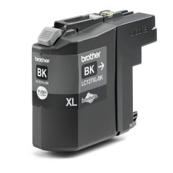 Brother LC127XLBK LC127XLBK, Extra (Súper) alto rendimiento, Negro, Tinta a base de pigmentos, 1 pieza(s), 1200 páginas, Pack 2