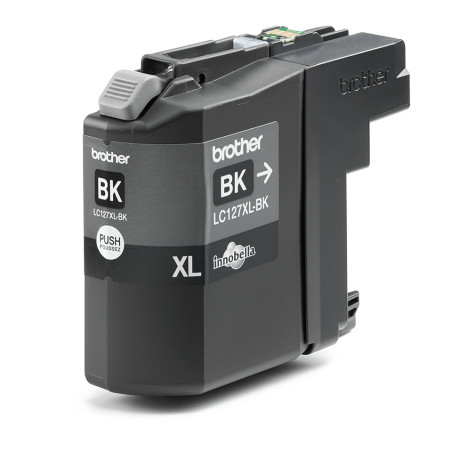 Brother LC127XLBK LC127XLBK, Extra (Súper) alto rendimiento, Negro, Tinta a base de pigmentos, 1 pieza(s), 1200 páginas, Pack