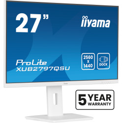 iiyama XUB2797QSU-W2 ProLite XUB2797QSU-W2, 68,6 cm (27"), 2560 x 1440 Pixeles, Quad HD, LED, 1 ms, Blanco