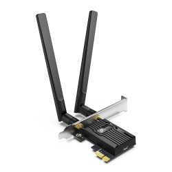 TP-Link ARCHER TX55E Archer TX55E, Inalámbrico, PCI Express, WLAN / Bluetooth, Wi-Fi 6 (802.11ax), 2402 Mbit/s, Negro