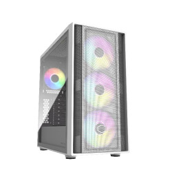 Cooler Master MB600-WGNN-S00 MasterBox 600 White, Escritorio, PC, Blanco, ATX, EATX, ITX, micro ATX, Plástico, Acero, Vidrio