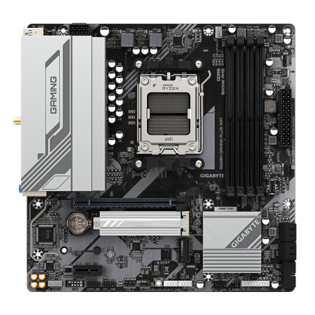 GIGABYTE B650M GAMING PLUS WF B650M GAMING PLUS WIFI Placa base - Procesadores AMD Ryzen 9000, VRM de 5+2+2 fases, hasta 8000