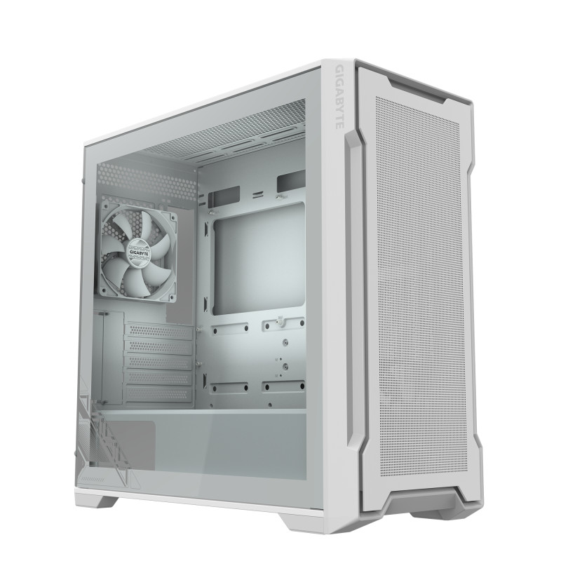 GIGABYTE GB-C102GI C102 GLASS, Midi Tower, PC, Blanco, Mini-ATX, Vidrio, Plástico, Acero, Juego