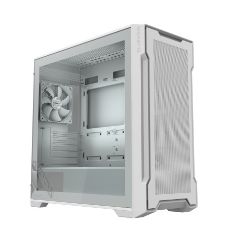 GIGABYTE GB-C102GI C102 GLASS, Midi Tower, PC, Blanco, Mini-ATX, Vidrio, Plástico, Acero, Juego