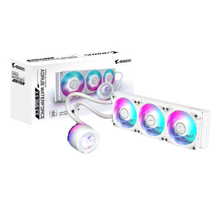 GIGABYTE GP-AORUS WATERFORCE X II 360I AORUS WATERFORCE X II 360 ICE Refrigerador de CPU líquido AIO - 3x ventiladores ARGB de