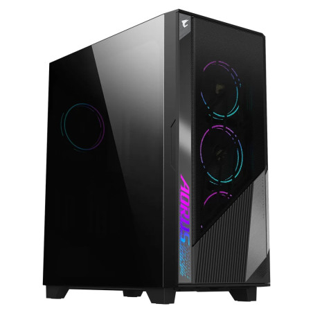 GIGABYTE GB-AC500G ST GB-AC500G ST, Midi Tower, PC, Negro, ATX, EATX, micro ATX, Mini-ITX, Vidrio, Plástico, Acero, Juego