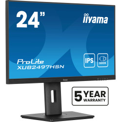 iiyama XUB2497HSN-B2 ProLite XUB2497HSN-B2, 60,5 cm (23.8"), 1920 x 1080 Pixeles, Full HD, LED, 1 ms, Negro