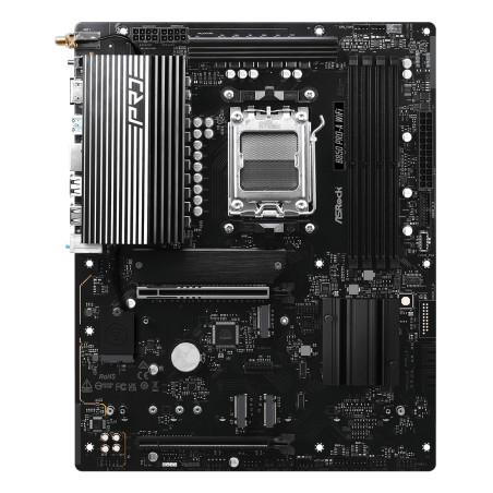 Asrock 90-MXBQN0-A0UAYZ B850 Pro-A WiFi, AMD, Zócalo AM5, AMD Ryzen 7000 Series, AMD Ryzen 8000 Series, AMD Ryzen 9000 Series,