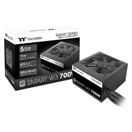 Thermaltake PS-SPW-0700NNFAWE-1 Smart W3, 700 W, 100 - 240 V, 50/60 Hz, 12 - 6 A, Activo, 110 W